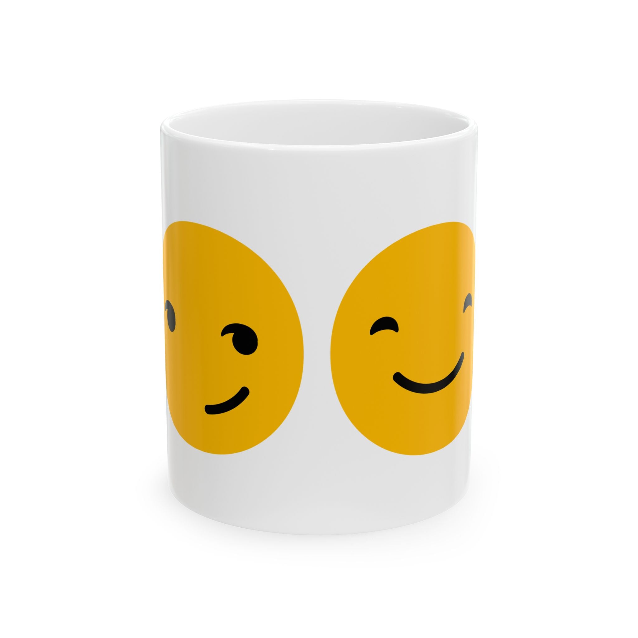 Happy Faces Ceramic Mug - 11oz & 15oz Coffee Cup for Positive Vibes
